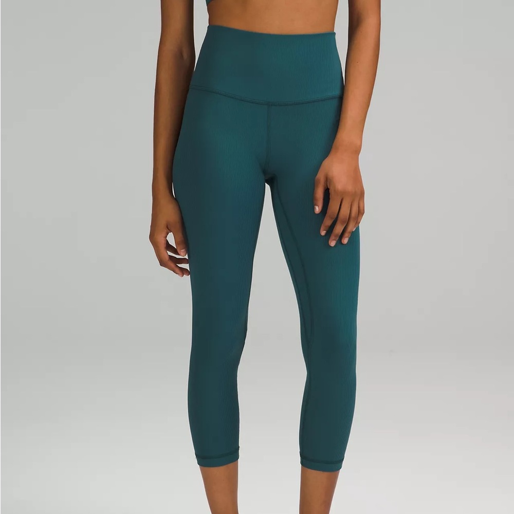 Lululemon Athletica Teal High-Waisted Leggings